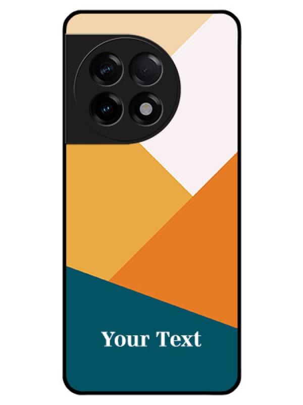 Custom OnePlus 11R 5G Personalized Glass Phone Case - Stacked Multi-colour Design