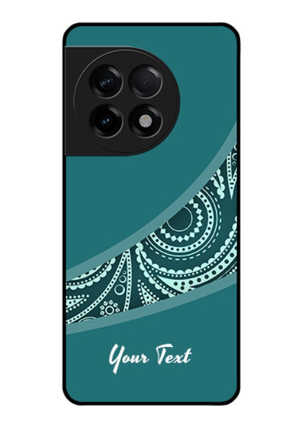 OnePlus 11R 5G Photo Printing on Glass Case - semi visible floral Design