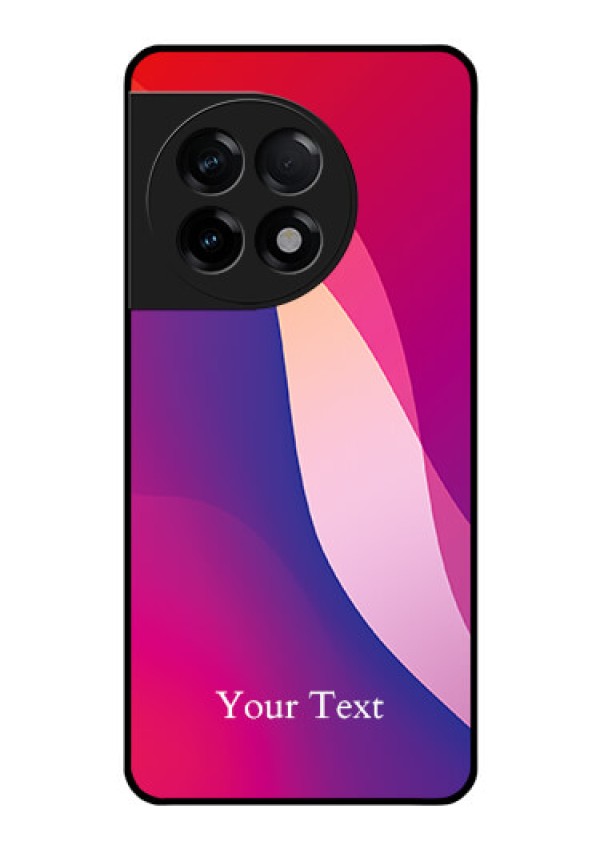 OnePlus 11R 5G Personalized Glass Phone Case - Digital abstract Overlap Design