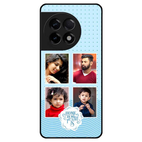 OnePlus 11R 5G Custom Glass Phone Case - Cute love quote with 4 pic upload Design OnePlus 11R 5G Custom Glass Phone Case - Cute love quote with 4 pic upload Design