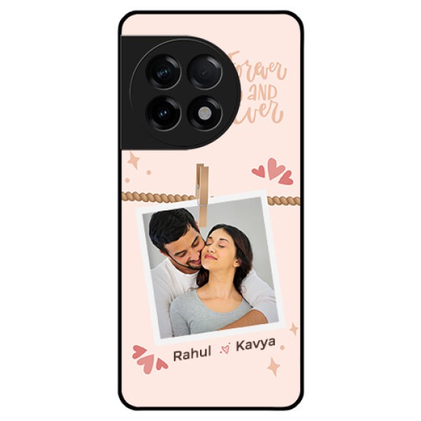 OnePlus 11R 5G Custom Glass Phone Case - Forever and ever love Design OnePlus 11R 5G Custom Glass Phone Case - Forever and ever love Design