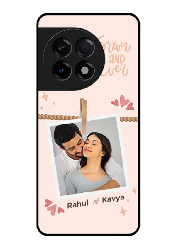 OnePlus 11R 5G Custom Glass Phone Case - Forever and ever love Design