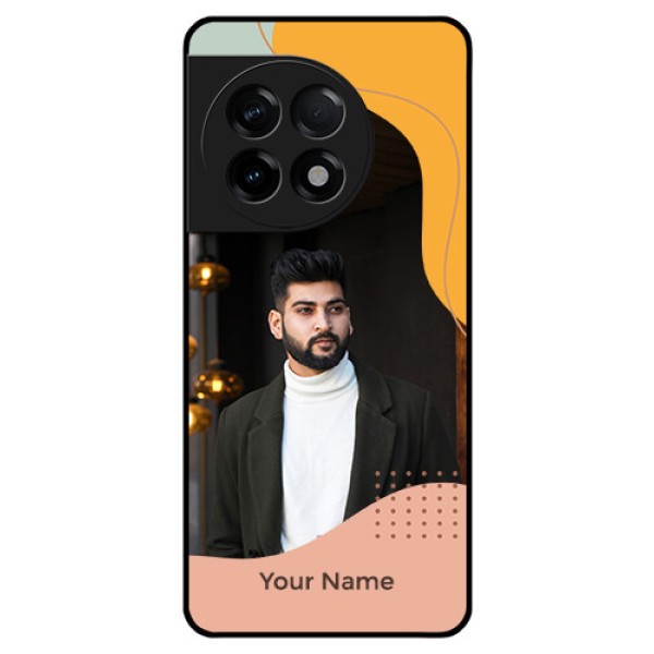 OnePlus 11R 5G Personalized Glass Phone Case - Tri-coloured overlay design OnePlus 11R 5G Personalized Glass Phone Case - Tri-coloured overlay design