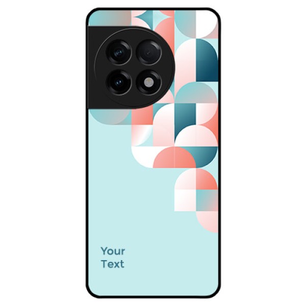 OnePlus 11R 5G Custom Glass Phone Case - Stylish Semi-circle Pattern Design OnePlus 11R 5G Custom Glass Phone Case - Stylish Semi-circle Pattern Design