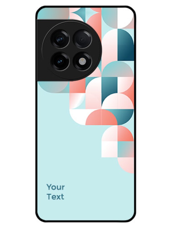 Custom OnePlus 11R 5G Custom Glass Phone Case - Stylish Semi-circle Pattern Design