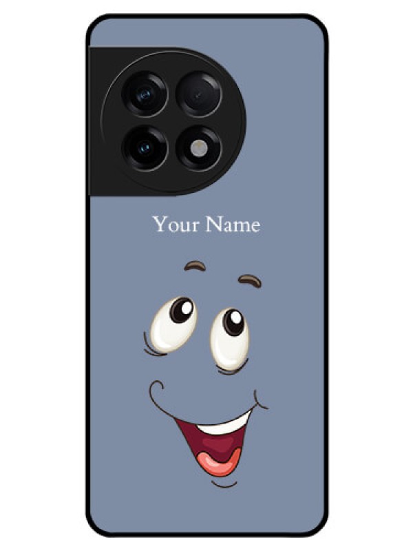 Custom OnePlus 11R 5G Photo Printing on Glass Case - Laughing Cartoon Face Design