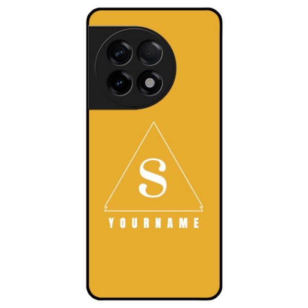 OnePlus 11R 5G Personalized Glass Phone Case - simple triangle Design OnePlus 11R 5G Personalized Glass Phone Case - simple triangle Design