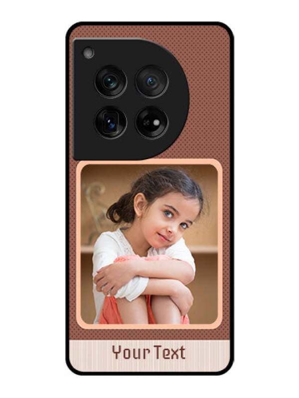 Custom OnePlus 12 5G Custom Glass Phone Case - Simple Pic Upload Design