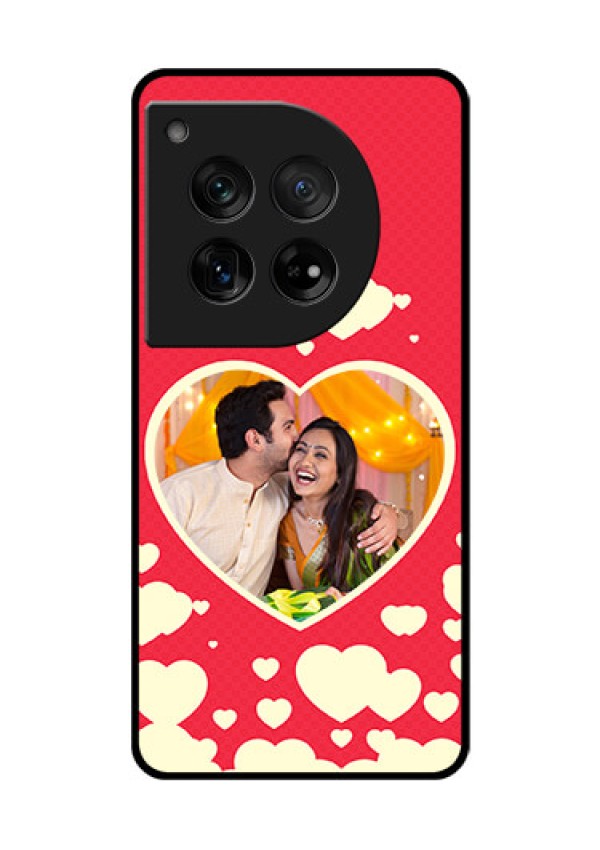 OnePlus 12 5G Custom Glass Phone Case - Love Symbols Phone Cover Design