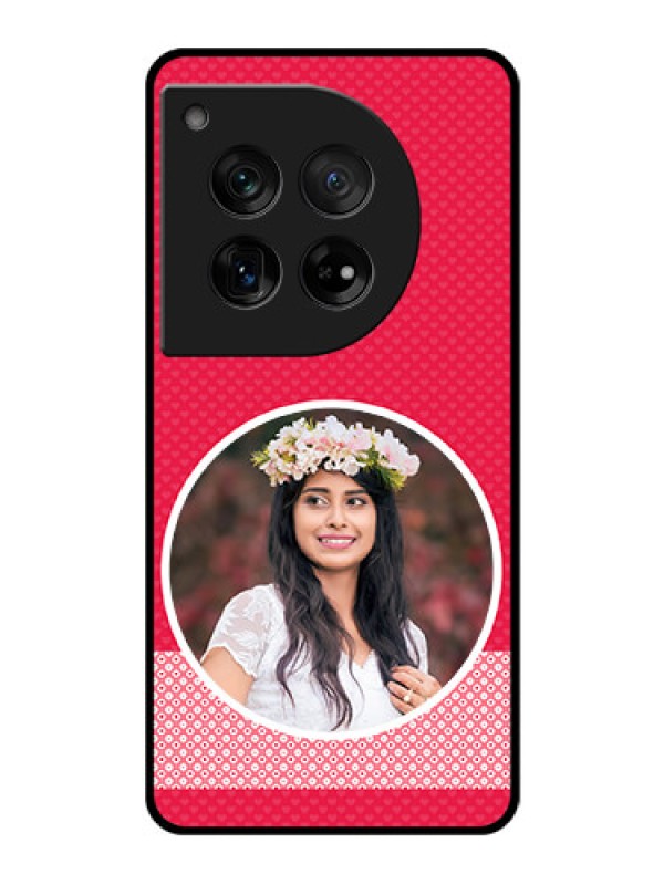 Custom OnePlus 12 5G Custom Glass Phone Case - Pink Color Pattern Design