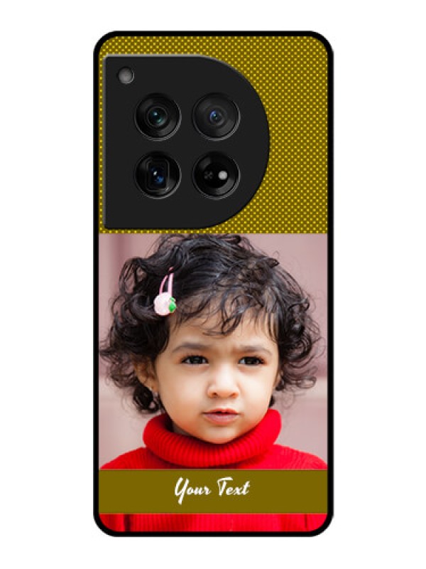 Custom OnePlus 12 5G Custom Glass Phone Case - Simple Green Color Design