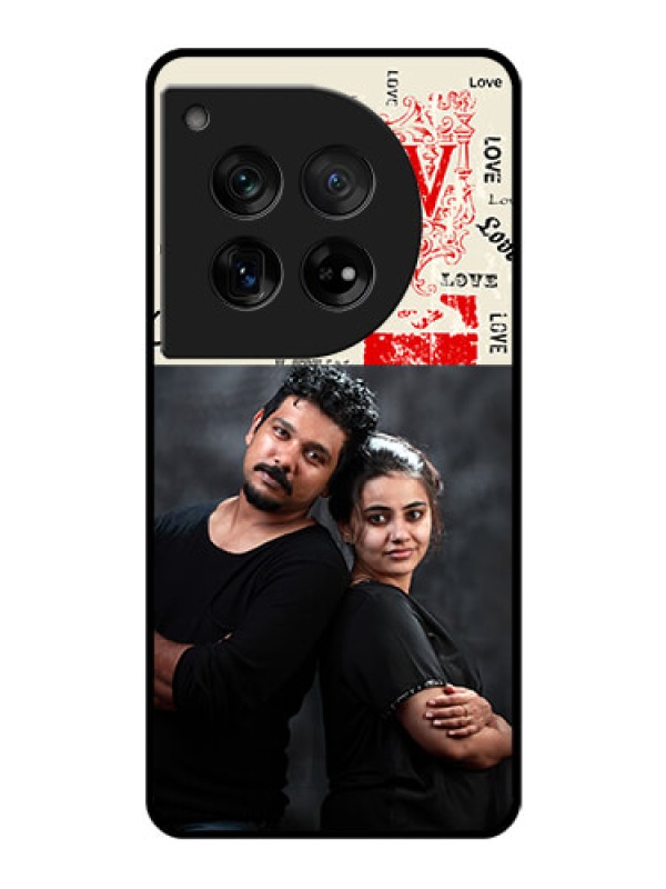 Custom OnePlus 12 5G Custom Glass Phone Case - Trendy Love Design Case