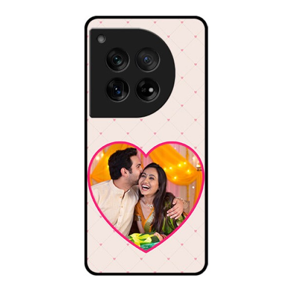 OnePlus 12 5G Custom Glass Phone Case - Heart Shape Design