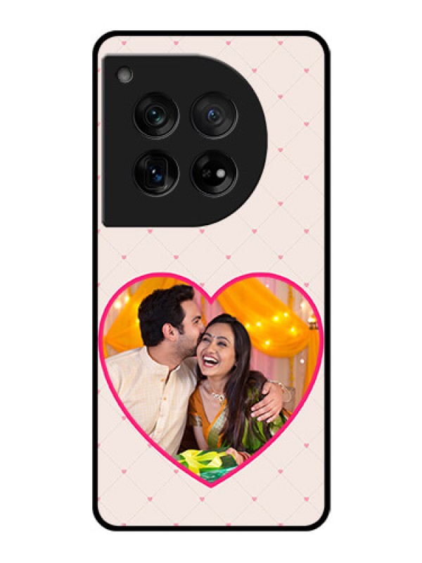 Custom OnePlus 12 5G Custom Glass Phone Case - Heart Shape Design