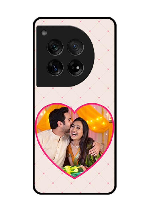 OnePlus 12 5G Custom Glass Phone Case - Heart Shape Design