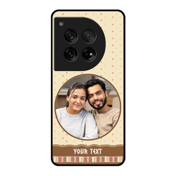 OnePlus 12 5G Custom Glass Phone Case - Brown Dotted Mobile Case Design OnePlus 12 5G Custom Glass Phone Case - Brown Dotted Mobile Case Design