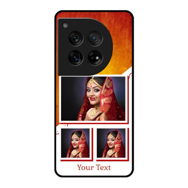 OnePlus 12 5G Custom Glass Phone Case - Wedding Memories Design