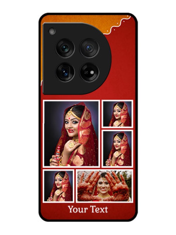 Custom OnePlus 12 5G Custom Glass Phone Case - Wedding Pic Upload Design