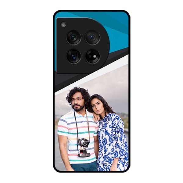 OnePlus 12 5G Custom Glass Phone Case - Simple Pattern Photo Upload Design