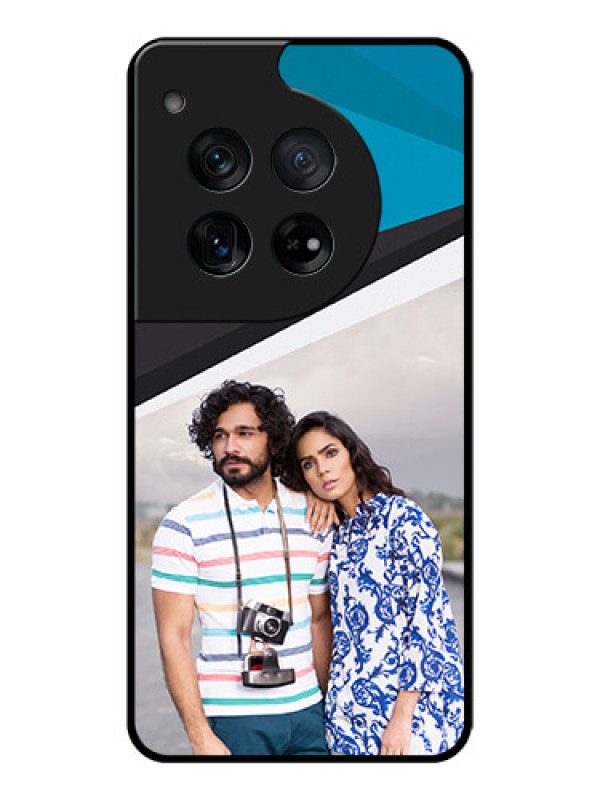 Custom OnePlus 12 5G Custom Glass Phone Case - Simple Pattern Photo Upload Design