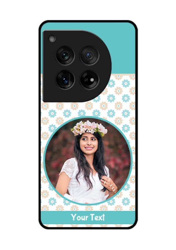 OnePlus 12 5G Custom Glass Phone Case - Beautiful Flowers Design