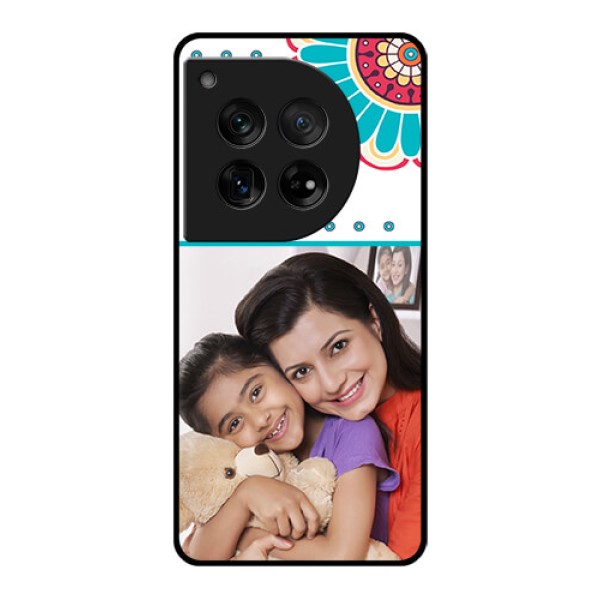 OnePlus 12 5G Custom Glass Phone Case - Flower Design