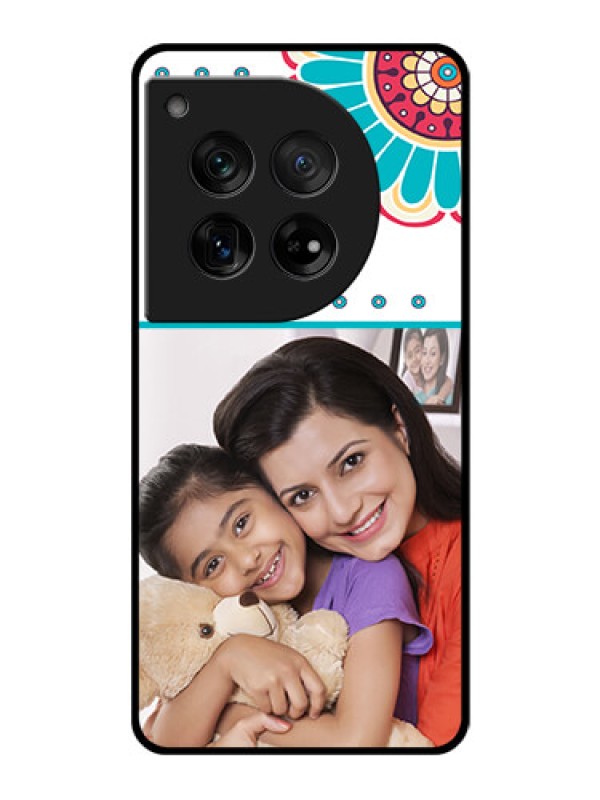 Custom OnePlus 12 5G Custom Glass Phone Case - Flower Design