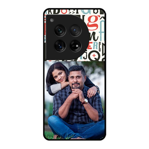 OnePlus 12 5G Custom Glass Phone Case - Alphabet Design