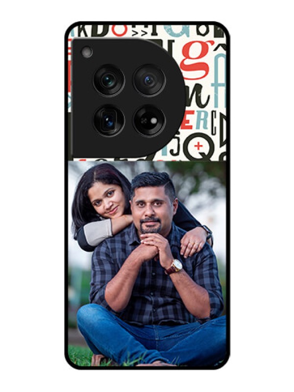 Custom OnePlus 12 5G Custom Glass Phone Case - Alphabet Design