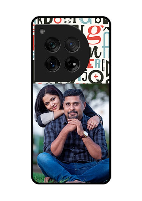 OnePlus 12 5G Custom Glass Phone Case - Alphabet Design