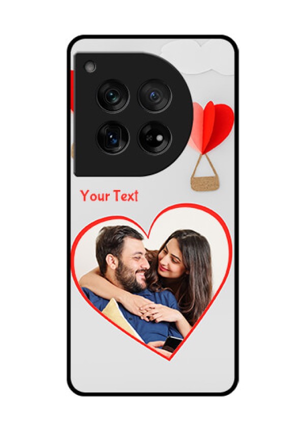 OnePlus 12 5G Custom Glass Phone Case - Parachute Love Design