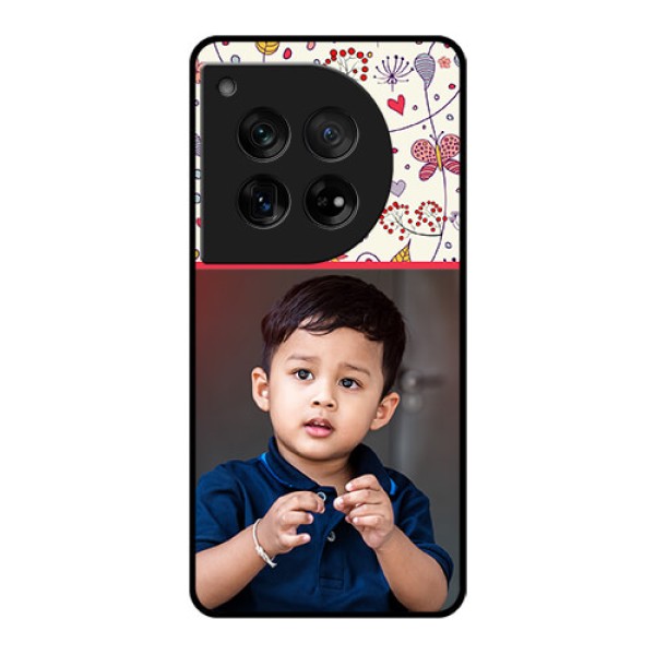 OnePlus 12 5G Custom Glass Phone Case - Premium Floral Design