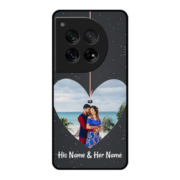 OnePlus 12 5G Custom Glass Phone Case - Hanging Heart Design