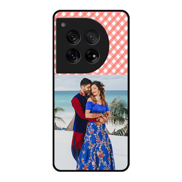 OnePlus 12 5G Custom Glass Phone Case - Pink Pattern Design