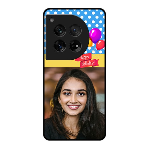 OnePlus 12 5G Custom Glass Phone Case - Happy Birthday Design