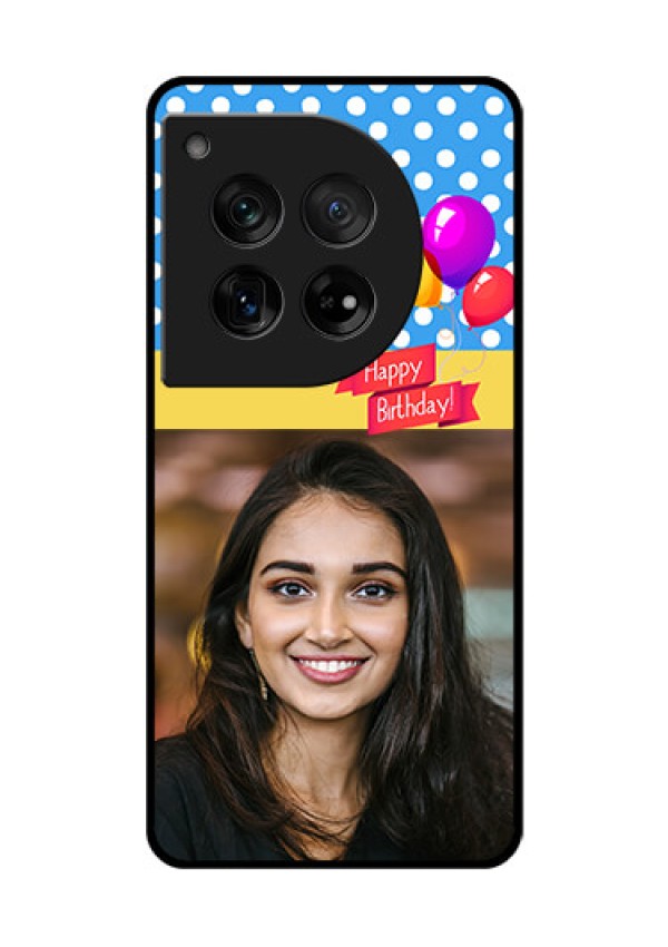 OnePlus 12 5G Custom Glass Phone Case - Happy Birthday Design