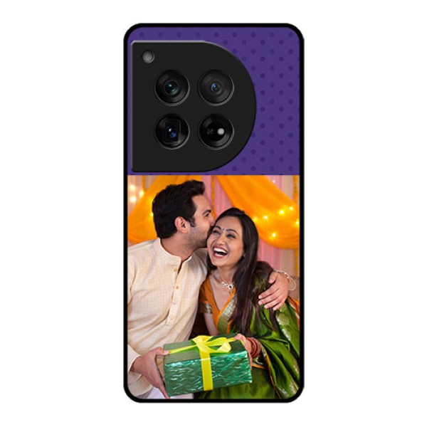 OnePlus 12 5G Custom Glass Phone Case - Violet Colored Pattern Design OnePlus 12 5G Custom Glass Phone Case - Violet Colored Pattern Design