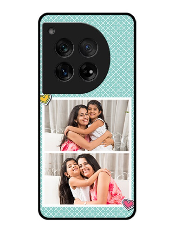 Custom OnePlus 12 5G Custom Glass Phone Case - 2 Image Holder With Pattern Design