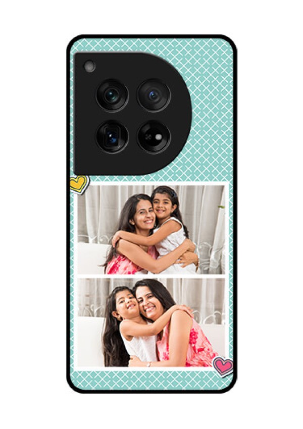 OnePlus 12 5G Custom Glass Phone Case - 2 Image Holder With Pattern Design