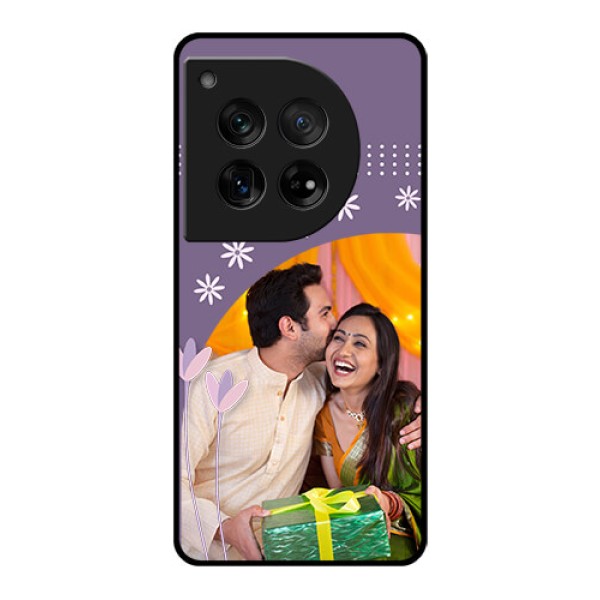OnePlus 12 5G Custom Glass Phone Case - Lavender Flowers Design