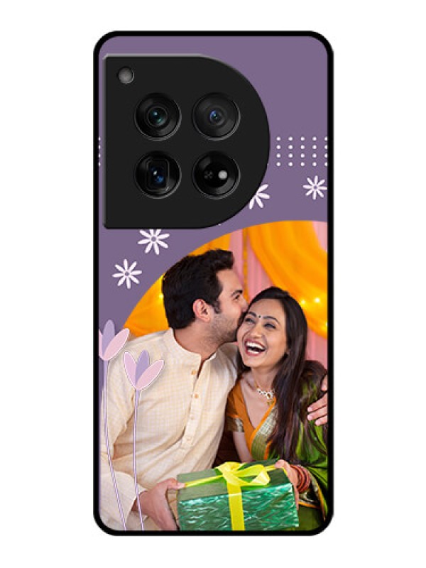 Custom OnePlus 12 5G Custom Glass Phone Case - Lavender Flowers Design