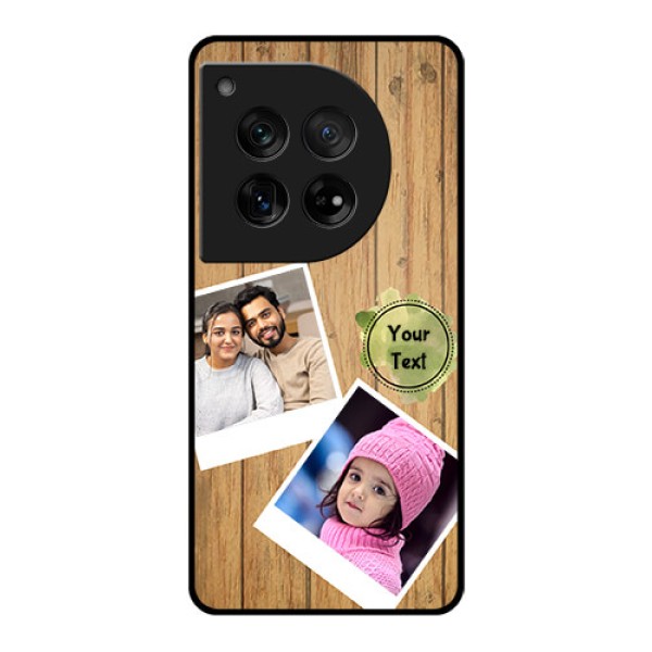 OnePlus 12 5G Custom Glass Phone Case - Wooden Texture Design