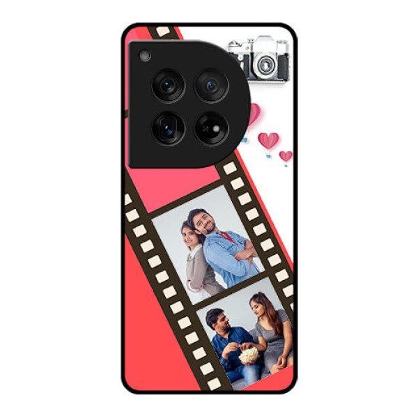 OnePlus 12 5G Custom Glass Phone Case - 3 Image Holder With Film Reel OnePlus 12 5G Custom Glass Phone Case - 3 Image Holder With Film Reel