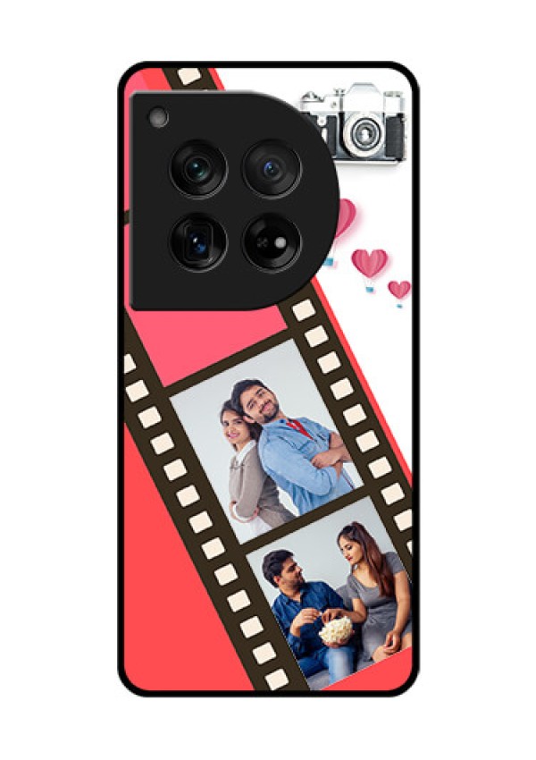 OnePlus 12 5G Custom Glass Phone Case - 3 Image Holder With Film Reel