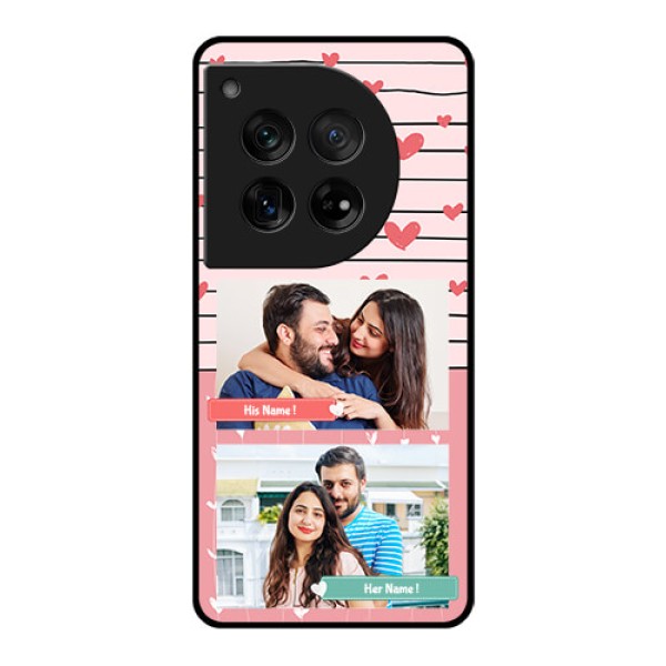 OnePlus 12 5G Custom Glass Phone Case - Photo With Heart Design OnePlus 12 5G Custom Glass Phone Case - Photo With Heart Design