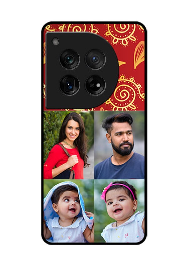 OnePlus 12 5G Custom Glass Phone Case - 4 Image Traditional Design