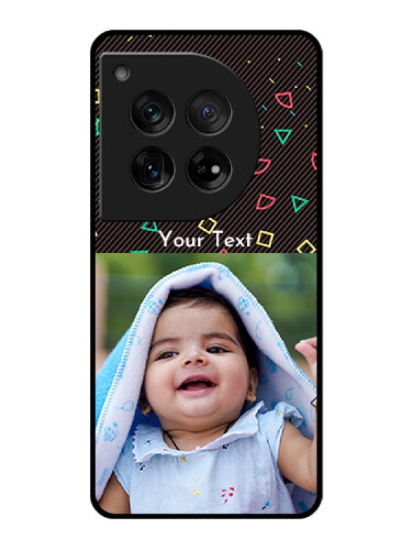 Custom OnePlus 12 5G Custom Glass Phone Case - With Confetti Birthday Design