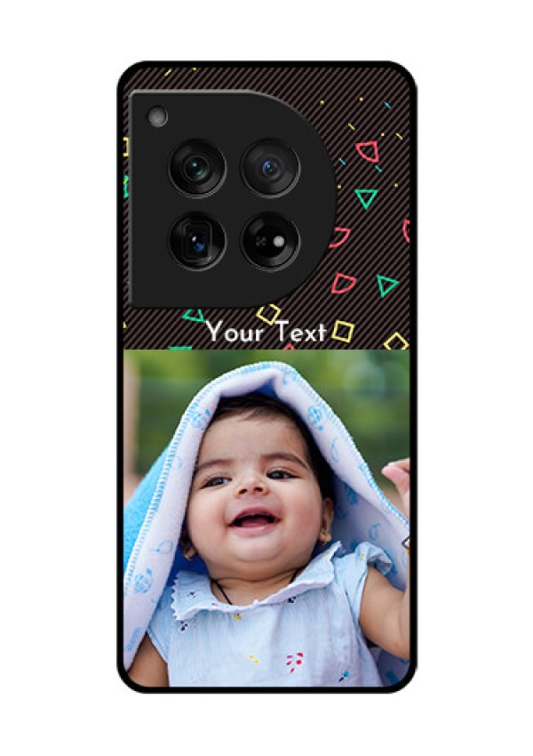 OnePlus 12 5G Custom Glass Phone Case - With Confetti Birthday Design