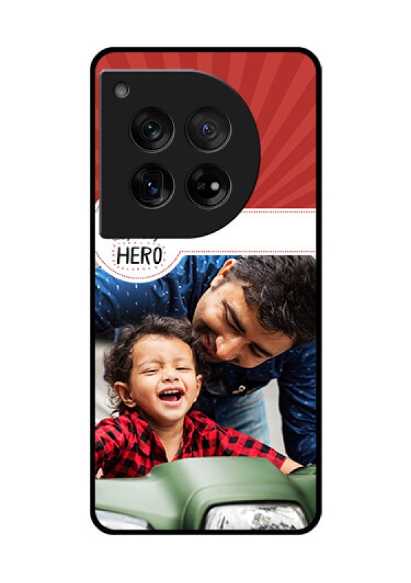 OnePlus 12 5G Custom Glass Phone Case - My Dad Hero Design
