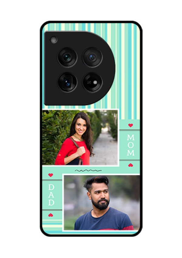 OnePlus 12 5G Custom Glass Phone Case - Mom & Dad Pic Design